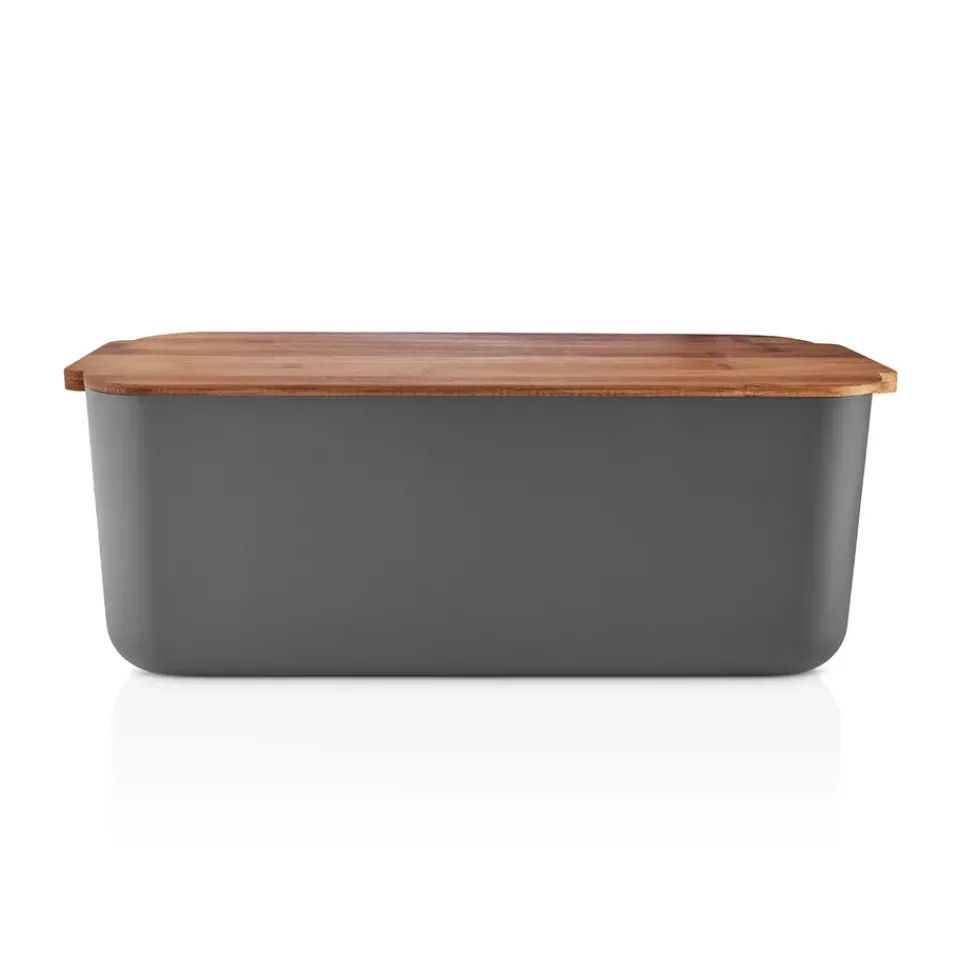 Bread Bins^Eva Solo bread box bamboo 42 cm, Elephant Grey