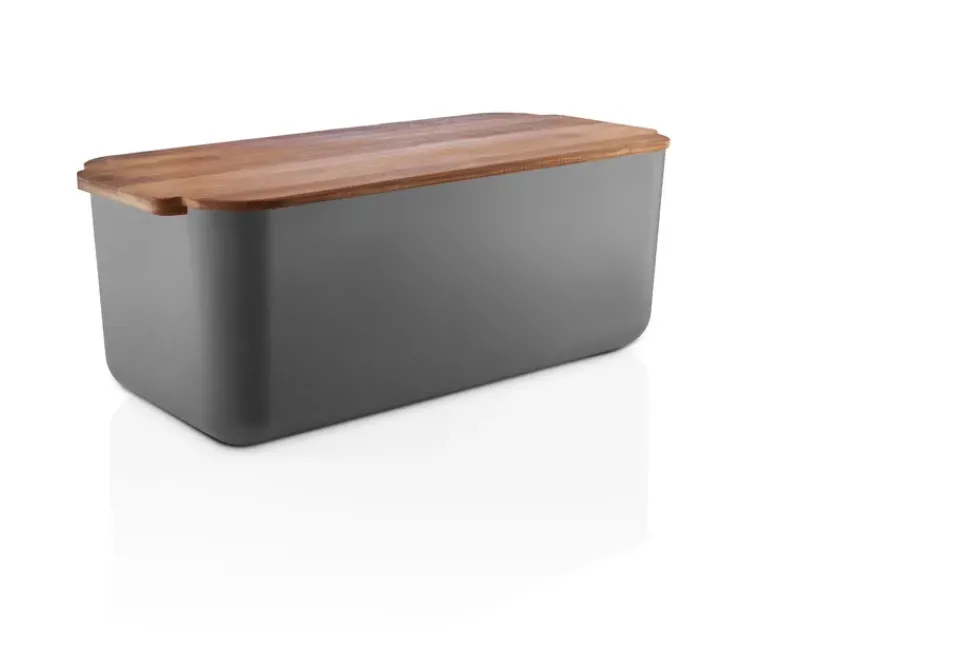 Bread Bins^Eva Solo bread box bamboo 42 cm, Elephant Grey