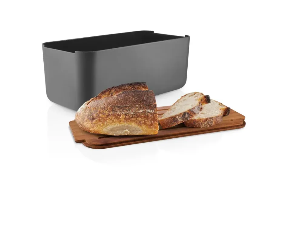 Bread Bins^Eva Solo bread box bamboo 42 cm, Elephant Grey