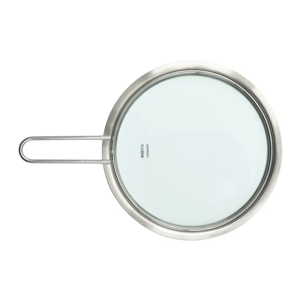Eva Solo Eva Trio glass lid recycled stainless steel, Ø20 cm Silver-coloured