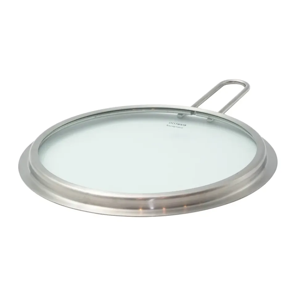Eva Solo Eva Trio glass lid recycled stainless steel, Ø20 cm Silver-coloured