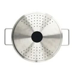 Eva Solo Eva Trio lid recycled stainless steel, Ø24 cm Silver-colouredBlack