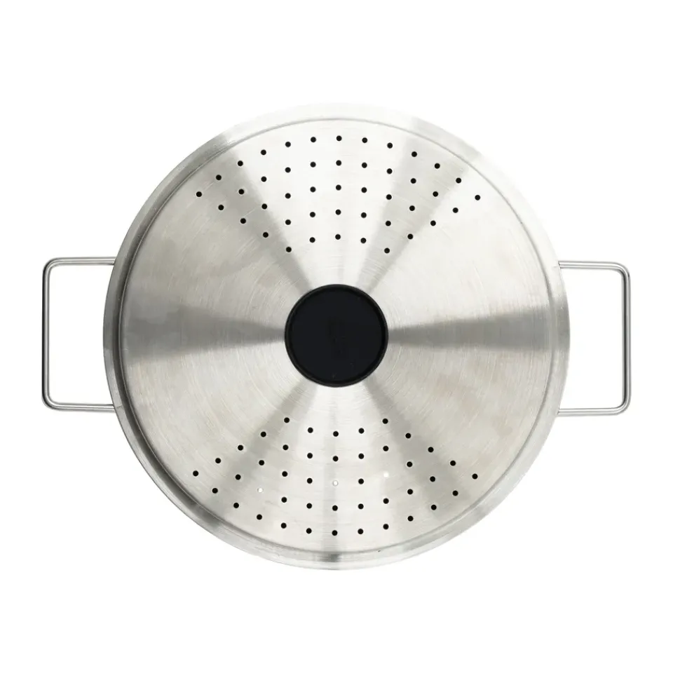 Eva Solo Eva Trio lid recycled stainless steel, Ø24 cm Silver-colouredBlack