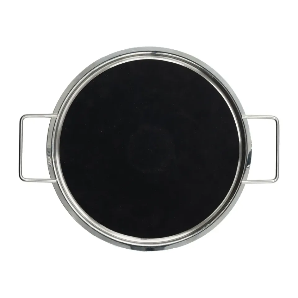 Eva Solo Eva Trio lid recycled stainless steel, Ø24 cm Silver-colouredBlack
