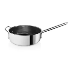 Saucier & Sauté Pans^Eva Solo Eva Trio Stainless Steel Slip-Let ceramic sauté pan, 24 cm Silver-colouredBlack