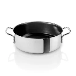 Outlet Eva Solo Eva Trio Stainless Steel Slip-Let Ceramic Sauté Pan, 3.5 L Silver-colouredBlack