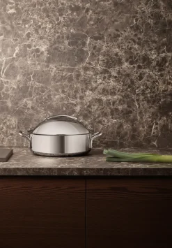 Outlet Eva Solo Eva Trio Stainless Steel Slip-Let Ceramic Sauté Pan, 3.5 L Silver-colouredBlack