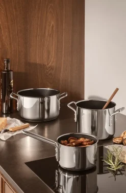 Discount Eva Solo Eva Trio Stainless Steel Slip-Let ceramic pot, 2.2 L Silver-colouredBlack
