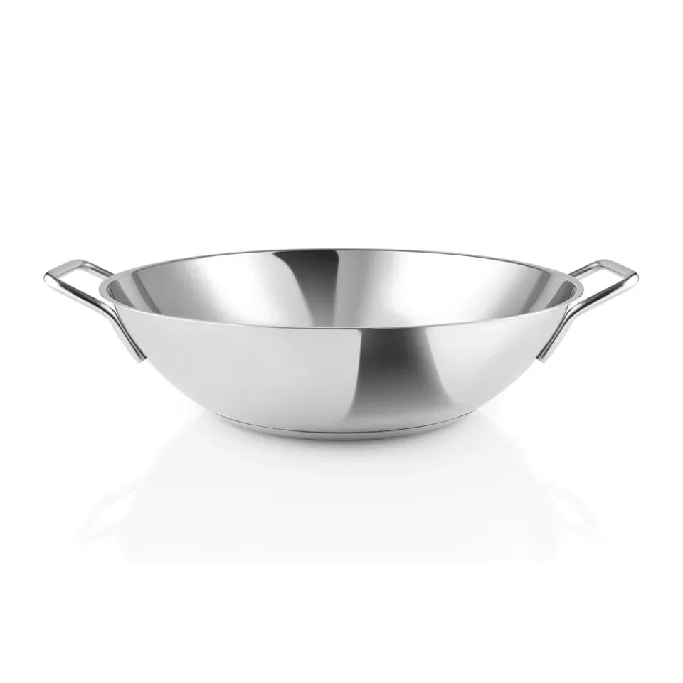 Woks^Eva Solo Eva Trio Stainless Steel wok, 5 L Silver-coloured