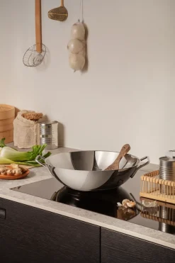 Woks^Eva Solo Eva Trio Stainless Steel wok, 5 L Silver-coloured