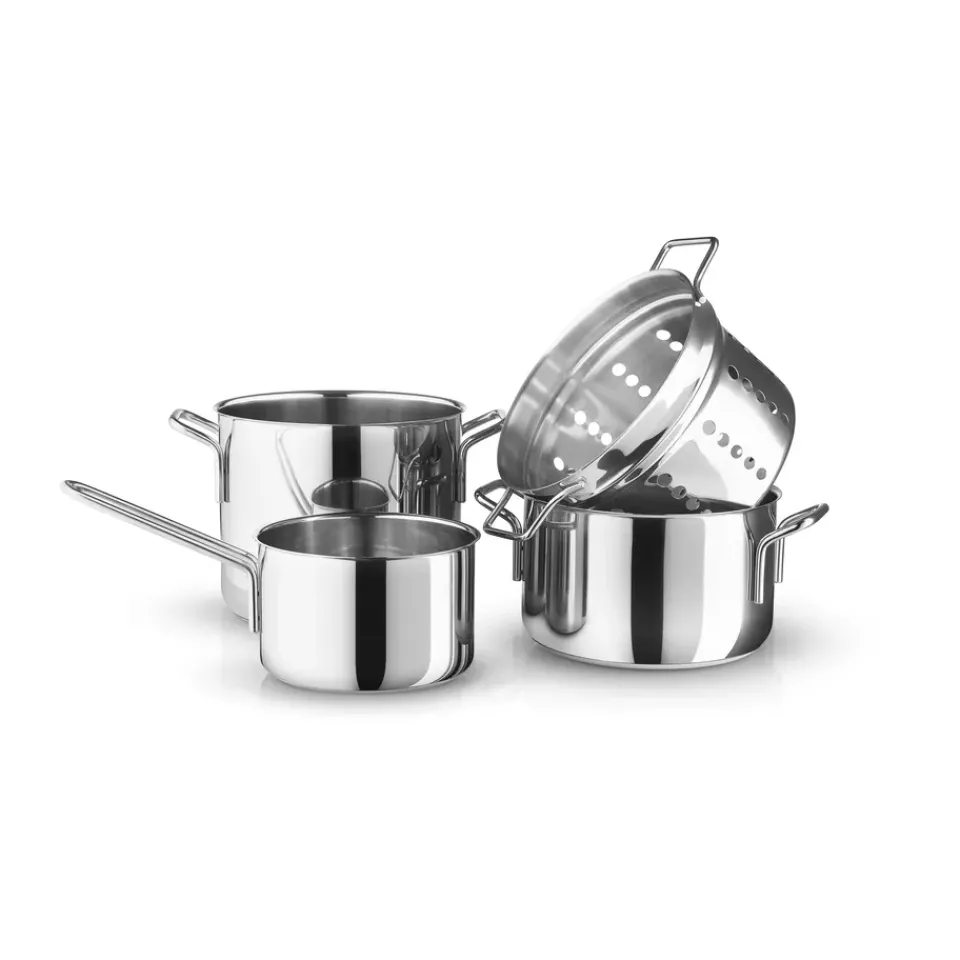 Saucepan Sets|Saucepans^Eva Solo Eva Trio Stainless Steel cookware set 4 pieces, Stainless steel Silver-coloured