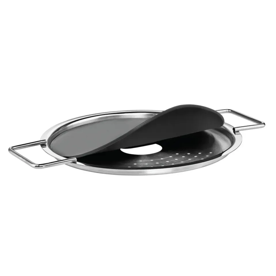 Online Eva Solo Eva Trio strainer lid, 24 cm Silver-colouredBlack