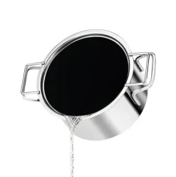 Online Eva Solo Eva Trio strainer lid, 24 cm Silver-colouredBlack