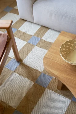 Jute & Natural Fibre Rugs^Layered Evelina Kroon jute rug 250x350 cm, Dusk Blue