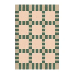 Jute & Natural Fibre Rugs^Layered Evelina Kroon jute rug 250x350 cm, Korean chives GreenBeigePink