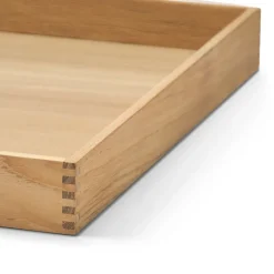 Trays^LIND DNA Even teak tray square M, Nupo light Grey