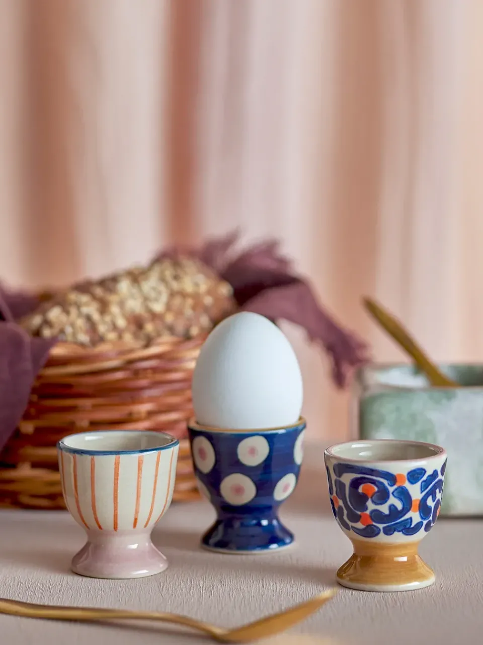Hot Bloomingville Eviaya egg cup 3 pieces, -multi Blue
