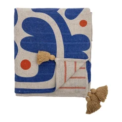 Clearance Bloomingville Eviaya throw 130x160 cm, Blue