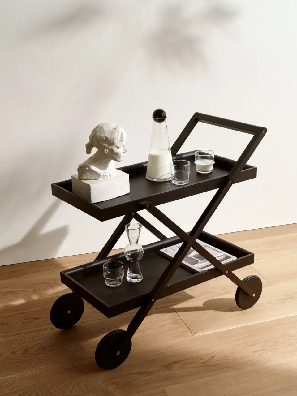 Serving Trolleys^Design House Stockholm Exit serving trolley, Black