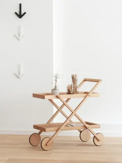 Discount Design House Stockholm Exit serving trolley, Oak Brown