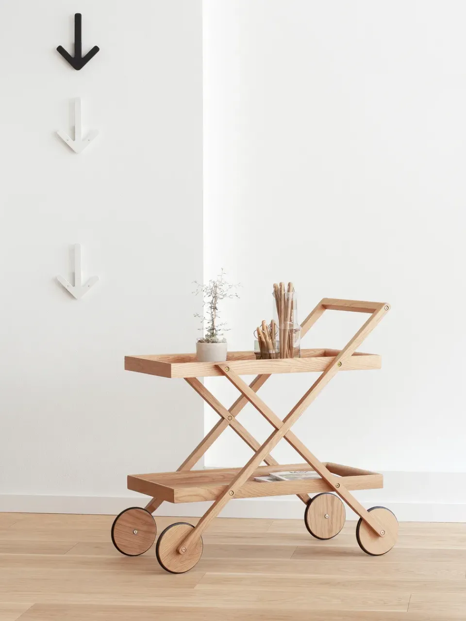 Discount Design House Stockholm Exit serving trolley, Oak Brown