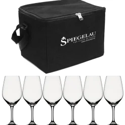 Wine Glasses^Spiegelau Expert wine glass bag black incl 6 wine glasses, clear Transparent