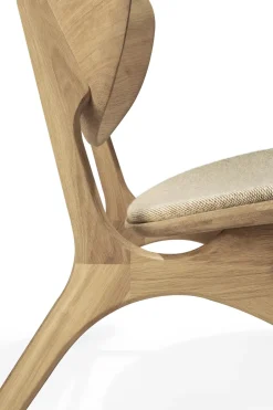 Clearance Ethnicraft Eye lounge armchair, Oak, off-white Beige
