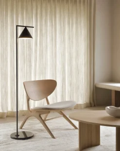 Clearance Ethnicraft Eye lounge armchair, Oak, off-white Beige