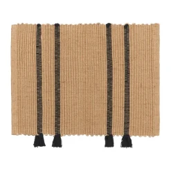 Jute & Natural Fibre Rugs|Door Mats^Broste Copenhagen Ezra door mat 50x70 cm, Natural-black BeigeBlack