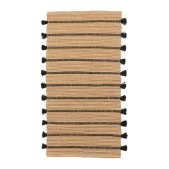 Jute & Natural Fibre Rugs^Broste Copenhagen Ezra rug 70x140 cm, Natural black BeigeBlack