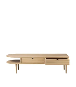 Best FDB Møbler F24 Radius bench, Oak nature lacquered 45x145 cm Brown