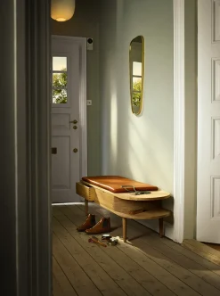 Best FDB Møbler F24 Radius bench, Oak nature lacquered 45x145 cm Brown