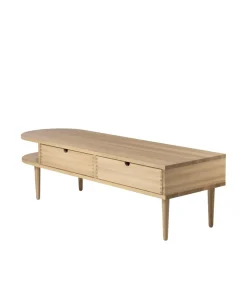 Best FDB Møbler F24 Radius bench, Oak nature lacquered 45x145 cm Brown