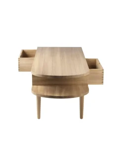 Best FDB Møbler F24 Radius bench, Oak nature lacquered 45x145 cm Brown