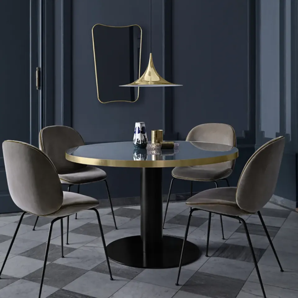 Wall Mirrors^GUBI F.A.33 Mirror, brass, large Black