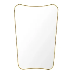 Wall Mirrors^GUBI F.A.33 Rectangular mirror, brass Silver-coloured