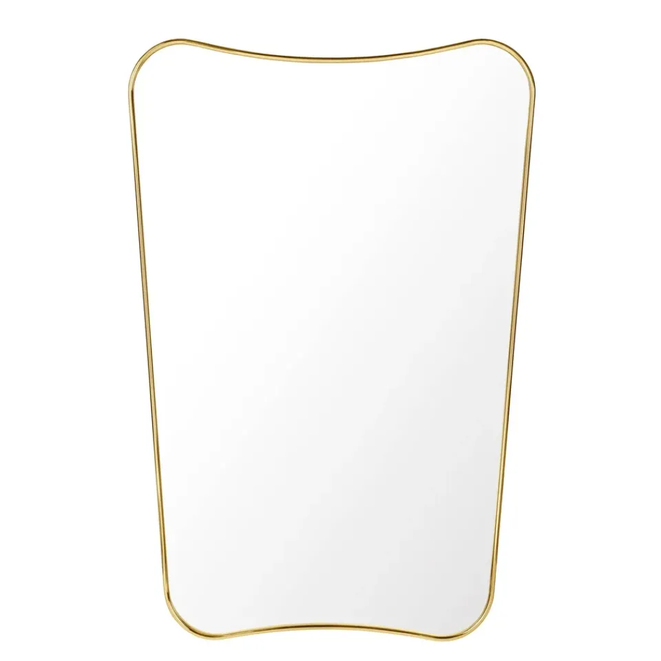 Wall Mirrors^GUBI F.A.33 Rectangular mirror, brass Silver-coloured