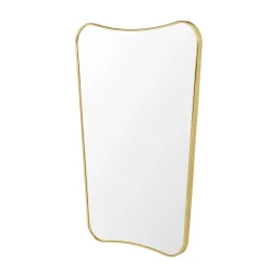 Wall Mirrors^GUBI F.A.33 Rectangular mirror, brass Silver-coloured