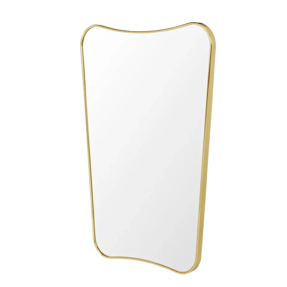 Wall Mirrors^GUBI F.A.33 Rectangular mirror, brass Silver-coloured