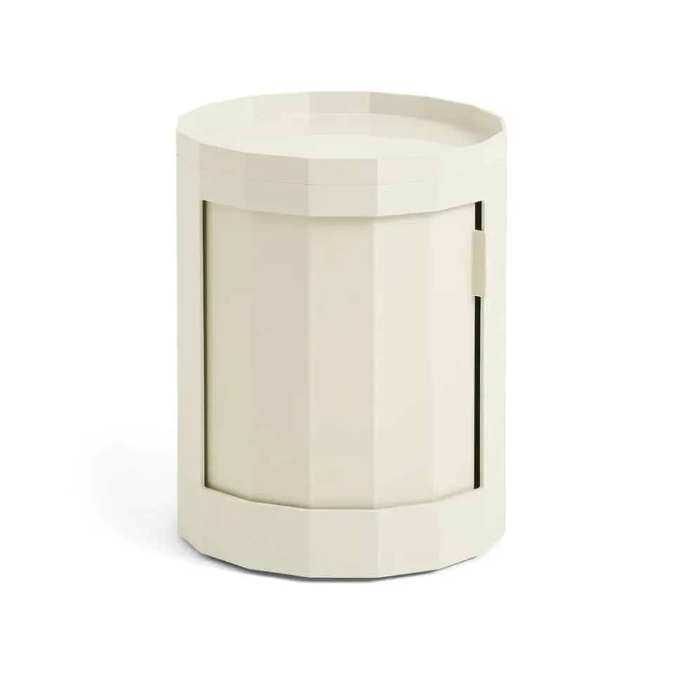 Side Tables^HAY Facet Cabinet 100 side table, Eggshell White