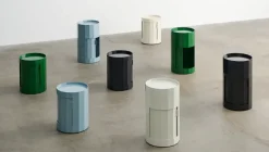 Side Tables^HAY Facet Cabinet high side table feet/wheels 66 cm, Spinach Green