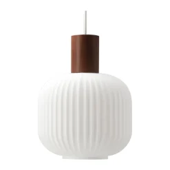 Discount Scandi Living Fair pendant lamp Ø20cm, Frosted glass-dark stained ash WhiteBeige