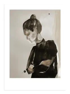 Sale Anna Bülow Falling object poster, 50x70 cm BeigeBlack