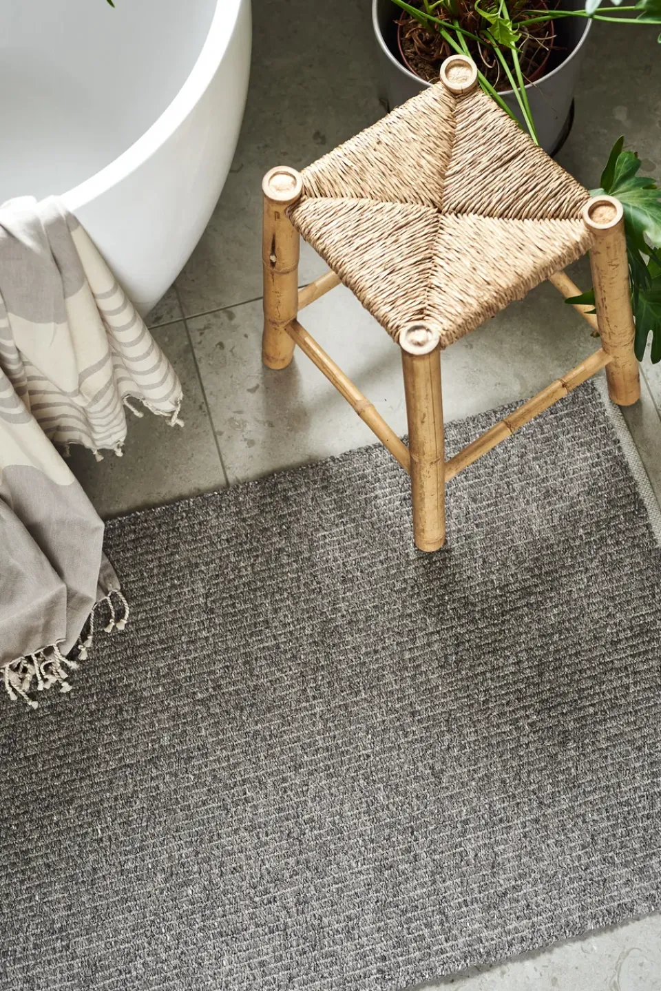 Rugs For Outdoors|Woven Cotton Rugs^Scandi Living Fallow rug dark , 150x200 cm Grey