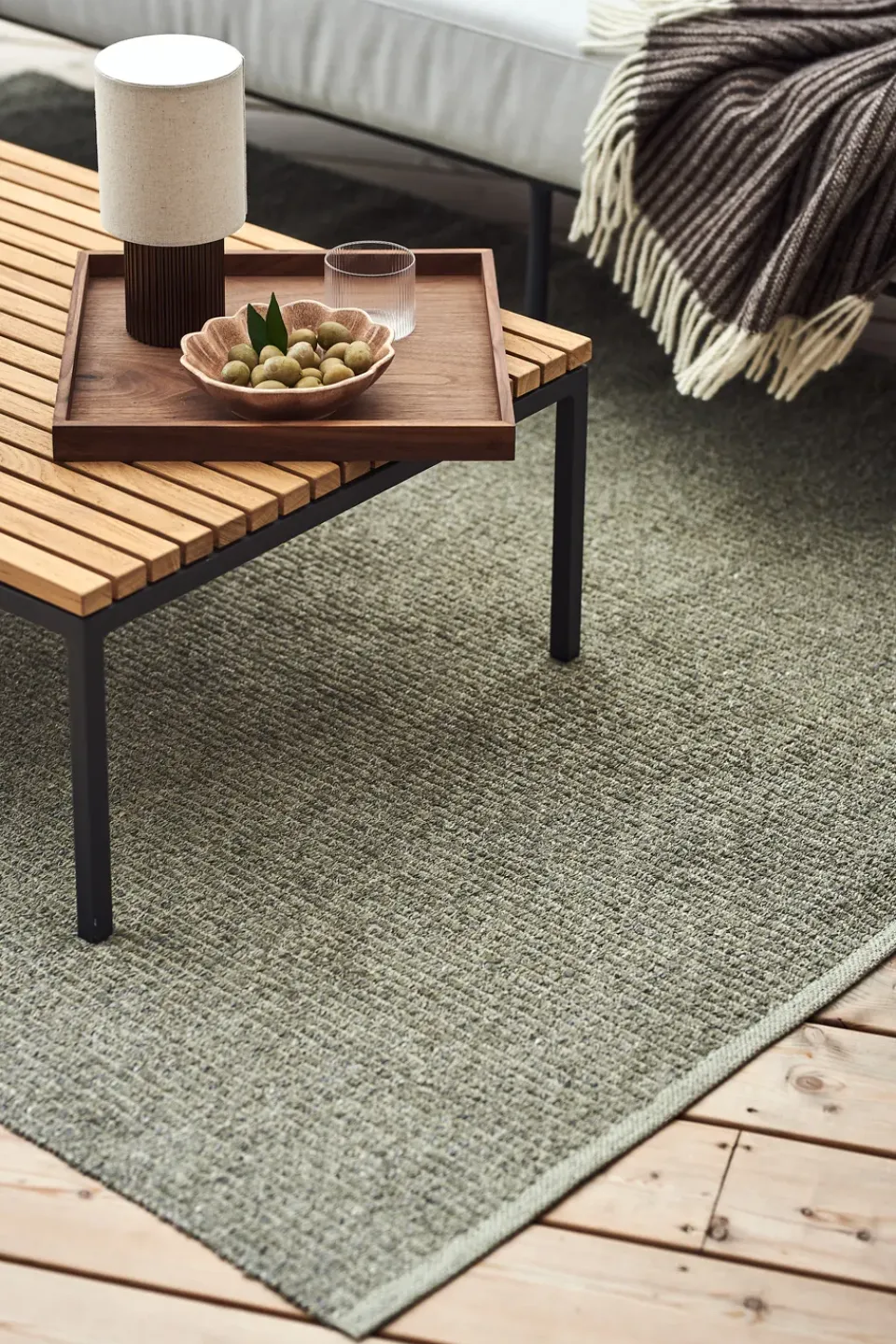 New Scandi Living Fallow rug dusty , 200x300cm Green