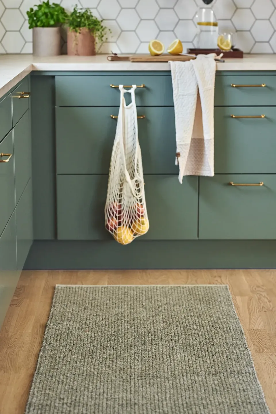 Rug Runners|Rugs For Outdoors^Scandi Living Fallow rug dusty , 70x200cm Green