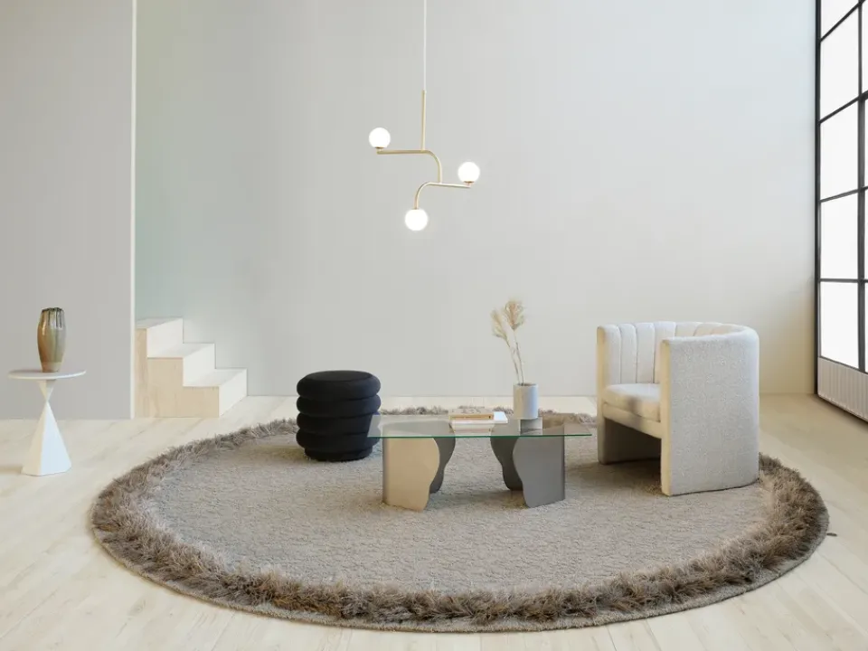 Round Rugs^Kasthall Feather rug round Ø200 cm, Heron Beige