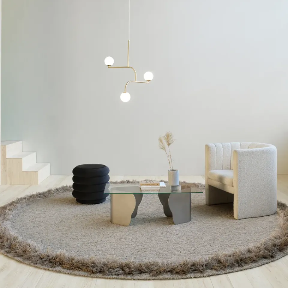 Hot Kasthall Feather Rug round, Heron 280 cm Beige