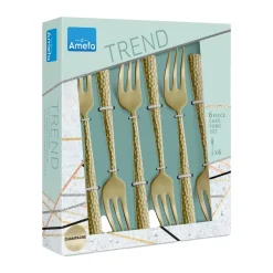 Dessert Cutlery^Amefa Felicity cake forks 6-pack 15.6 cm, Champagne Silver-coloured