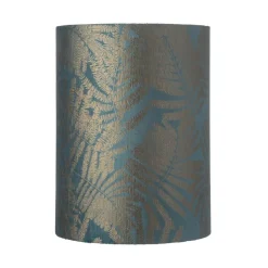Lampshades^EBB & FLOW Fern leaves lamp shade Ø 30 cm, teal BlueGreen